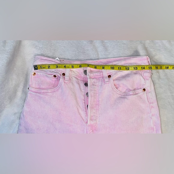 LEVIS 501 Scraped Pale Mauve Pink Jeans sz 27 - Picture 10 of 14